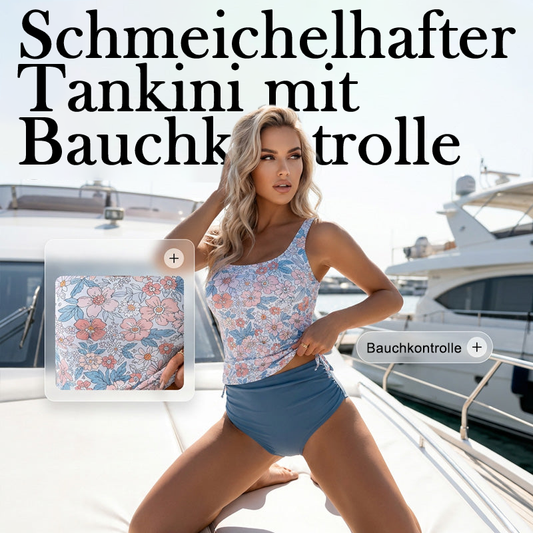 🔥50% RABATT!🩱Damen High-Waist Tankini mit Blumenmuster–figurschmeichelnd&bequem für Strand&Pool🌊