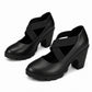 🚨⌛Zeitlich begrenzt – 50% Rabatt!!!🎁🎉Mary-Jane-Schuhe für Damen mit runder Spitze, überkreuzten Riemen, Blockabsatz, Plateau und Cut-Out-Ausschnitten, hochhackig