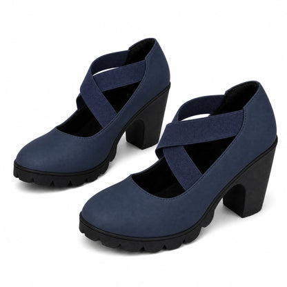 🚨⌛Zeitlich begrenzt – 50% Rabatt!!!🎁🎉Mary-Jane-Schuhe für Damen mit runder Spitze, überkreuzten Riemen, Blockabsatz, Plateau und Cut-Out-Ausschnitten, hochhackig
