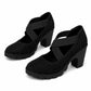 🚨⌛Zeitlich begrenzt – 50% Rabatt!!!🎁🎉Mary-Jane-Schuhe für Damen mit runder Spitze, überkreuzten Riemen, Blockabsatz, Plateau und Cut-Out-Ausschnitten, hochhackig