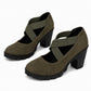 🚨⌛Zeitlich begrenzt – 50% Rabatt!!!🎁🎉Mary-Jane-Schuhe für Damen mit runder Spitze, überkreuzten Riemen, Blockabsatz, Plateau und Cut-Out-Ausschnitten, hochhackig