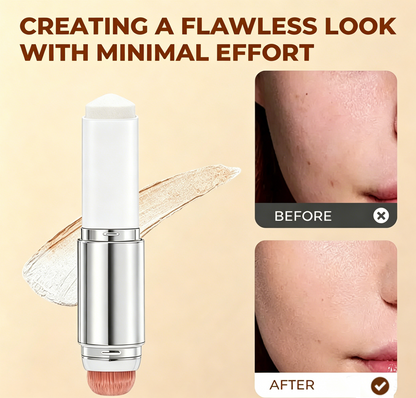 🎉🔥Über 39.000 verkauft!🎁💖1+1 GRATIS! Farbwechselnder Cover Cream Stick – Foundation-Stick mit abnehmbarem Pinsel & Kollagen (0,45 oz)