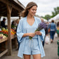 🔥50% RABATT!👚3-teiliges Freizeit-Set für Damen✨Loungewear mit Tunika, Top&Shorts – luftiges Homewear für Urlaub&Alltag
