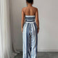 🔥50% RABATT! 👗 Damen Jumpsuit schulterfrei floral im Boho-Stil – Eleganter Sommer-Overall mit Bardot-Ausschnitt – Fließend, leicht & perfekt für Festivals, Strand oder romantische Sommerabende 🌸
