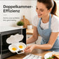 ⏰⌛Nur heute: 1 kaufen, 1 gratis🔥🍳Mikrowellen-Eierkocher mit Deckel und Griff – Schnell, sicher & platzsparend – Perfekt für das schnelle Frühstück, Weich- & Hartgekochte Eier in Minuten✨