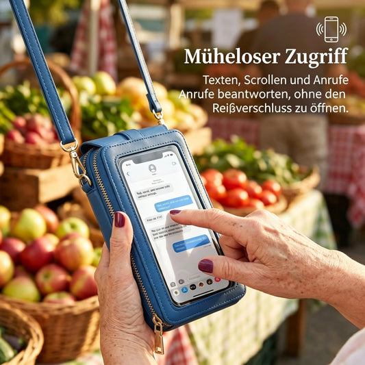 ⌛⏰50% RABATT – nur heute!🎁👝Nutze dein Handy freihändig! Touchscreen-Umhängetasche ohne Einschneiden