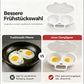 ⏰⌛Nur heute: 1 kaufen, 1 gratis🔥🍳Mikrowellen-Eierkocher mit Deckel und Griff – Schnell, sicher & platzsparend – Perfekt für das schnelle Frühstück, Weich- & Hartgekochte Eier in Minuten✨