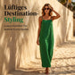 💥50% Rabatt👗Klassisches Boho-Kleid mit Spaghettiträgern & eckigem Ausschnitt – leicht & luftig für den Urlaub 🌸