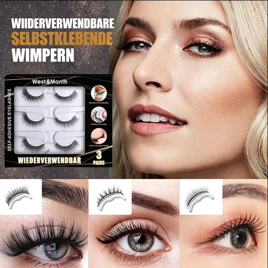 🔥⌛Letzter Tag: 1 kaufen, 1 gratis!🎁👁️Wiederverwendbare, selbstklebende künstliche Wimpern – 3-Sekunden-Anwendung, kein Kleber nötig🌸