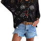 🎁50 % Rabatt!!!👚 Beiges Häkeloberteil für Damen – Boho V-Ausschnitt, luftig & feminin✨🤍