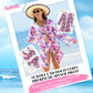 💥50% RABATT!🩱🏖️Modisches, mehrfarbig bedrucktes 3-teiliges Bikini-Badeanzug-Set für Damen