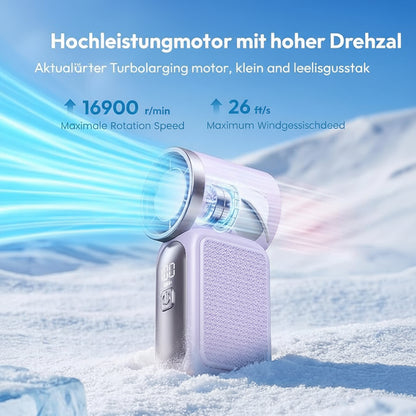 🏖️Sommer-Sale 50% Rabatt 🏝️❄️🧊Mini-Handventilator mit LED-Anzeige👍5-stufiger Turbo-Ventilator im Taschenformat🍃✨Über USB aufladbar, schnelle Kühlung für Reisen und beim Schminken