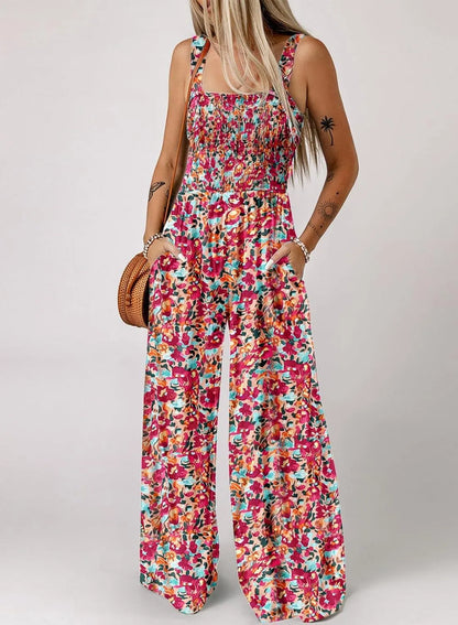 💕50% RABATT!🔥Leichter Boho-Overall mit Print & dünnen Trägern – Perfekt für Strand & Freizeit 🏖️🌸