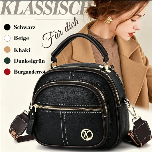 💥🎁Nur noch heute -50 %!👜Klassische Tasche mit mehreren Fächern und breitem, verstellbarem Schultergurt aus PU-Leder