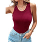 🔥 50% Rabatt!👚Geripptes Tanktop mit integriertem BH für Frauen