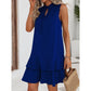 🎉Letzter Tag der Aktion:50% Rabatt💃Damenkleid mit Schleife und geometrischem Muster