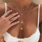 🎉💖50% Rabatt🎁📿Elegante, mehrreihige Halskette mit einem zarten Anhänger