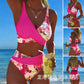 ⏰Nur noch heute 50% Rabatt!👙Hochtailliertes Wickel Bikini Set mit tropischem Blumenprint, figurformender Schnitt, sanfte Bauchabdeckung für Strand, Schwimmbad und Sommerurlaub ✨