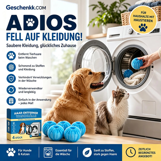 ⏰Nur heute: 1 kaufen, 1 gratis!🥳💞Über 50.000 Mal verkauft!🐱🐶Wiederverwendbare Waschkugeln zum Entfernen von Tierhaaren