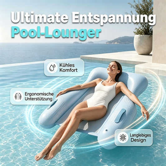 🏊‍♀️50% RABATT!☁️ Skin-Friendly PVC Pool Lounger Float –  Hautfreundlich, bequem, perfekt für Pool & Meer🔥💦
