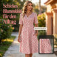 🎉2026er Neuheit – 50% Rabatt nur für kurze Zeit!👗Lässiges V-Ausschnitt-Kleid für Damen mit Print & Taschen