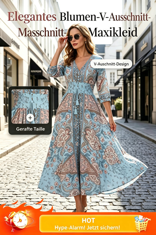 ⏳Begrenzte Zeit 50% Rabatt💥Elegantes langes Blumenkleid für Damen🌸