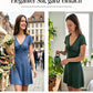 ⌛50% RABATT!👗Damen V-Ausschnitt Minikleid mit Brustkordel – Figurbetonter Bodycon-Schnitt, weicher Stoff für Dates, Partys & Sommerabende