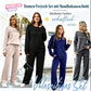🔥LETZTER TAG 50 % RABATT💓Set aus Damen-Oberteil mit Rundhalsausschnitt und Hose mit Kordelzug💯