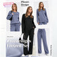 🔥LETZTER TAG 50 % RABATT💓Set aus Damen-Oberteil mit Rundhalsausschnitt und Hose mit Kordelzug💯