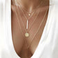🎉💖50% Rabatt🎁📿Elegante, mehrreihige Halskette mit einem zarten Anhänger