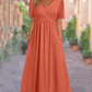 🎁50% Rabatt! 👗Damen V-Ausschnitt Kurze Ärmel Lange Kleider – Bequem, atmungsaktiv & figurschmeichelnd für alle Körpertypen