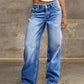 🎁🎁Heute – 50%!👖🔥Mühelos schicke, locker sitzende Jeans mit weitem Bein