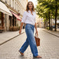 🎁🎁Heute – 50%!👖🔥Mühelos schicke, locker sitzende Jeans mit weitem Bein