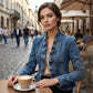 ⌛2026er Neuheiten – 50 % Rabatt nur für kurze Zeit!🧥Damen-Jeansjacke mit Rüschenbesatz – Offene Form – Leicht & Feminin – Vielseitig & Chic