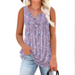 ⌛50% RABATT!👚Ärmelloses Damen-Top – Mit Print, Knopfleiste & Leichtem Stoff, Perfekt Für Heiße Tage Und Einen Frischen Look ✨