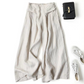 🔥LIMITED-TIME 50% RABATT!👖Damen Weite Hose aus Baumwoll-Leinen | Elastischer Bund mit Taschen