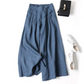 🔥LIMITED-TIME 50% RABATT!👖Damen Weite Hose aus Baumwoll-Leinen | Elastischer Bund mit Taschen