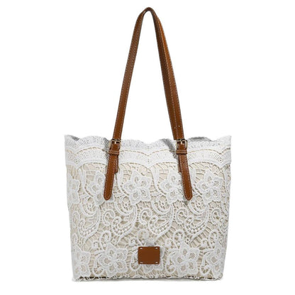 🎁50% RABATT!👜Elegante Spitzen-Tote-Bag mit Großem Fassungsvermögen – Stilvolles Design, Robuste Verarbeitung & Ideal Für Einkäufe, Strand & Alltag 🏖️