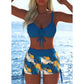 📢📢Letzter Tag 60% Rabatt!! ⏰👙Damen Bikini Set – Kordel-Top & Boyshorts, Verschiedene Designs🩱 Für Strand & Pool
