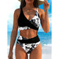 ⏰Nur noch heute 50% Rabatt!👙Hochtailliertes Wickel Bikini Set mit tropischem Blumenprint, figurformender Schnitt, sanfte Bauchabdeckung für Strand, Schwimmbad und Sommerurlaub ✨