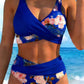 ⏰Nur noch heute 50% Rabatt!👙Hochtailliertes Wickel Bikini Set mit tropischem Blumenprint, figurformender Schnitt, sanfte Bauchabdeckung für Strand, Schwimmbad und Sommerurlaub ✨