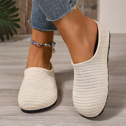 🔥50% RABATT! 👟Women's Breathable Knit Slip-On Mules – Luftig, bequem, einfach reinschlüpfen☀️✨