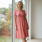 🎁50% Rabatt! 👗Damen V-Ausschnitt Kurze Ärmel Lange Kleider – Bequem, atmungsaktiv & figurschmeichelnd für alle Körpertypen