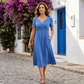 🎁50% Rabatt! 👗Damen V-Ausschnitt Kurze Ärmel Lange Kleider – Bequem, atmungsaktiv & figurschmeichelnd für alle Körpertypen
