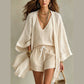 🔥50% RABATT!👚3-teiliges Freizeit-Set für Damen✨Loungewear mit Tunika, Top&Shorts – luftiges Homewear für Urlaub&Alltag