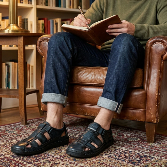 ⌛50% RABATT!👞Herren Geschlossene Zehe Strandsandalen – Atmungsaktiv, gepolstert & mit Klettverschluss – Perfekt für Wanderungen, Wasseraktivitäten oder den täglichen Sommer-Komfort✨