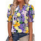 👚JETZT 50 % RABATT!🌸Sommerliches Damen-Top mit Blumenmuster und Puffärmeln – Leicht und atmungsaktiv – Romantisches Design, perfekt für Brunch oder Gartenpartys – unkompliziert und schick 💃
