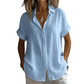 🎁50% RABATT!👚Damen Sommer-Freizeit-Kurzarmhemd – Leicht, luftig & vielseitig – Perfekt für warme Tage, Strand oder Alltag – femininer Look mit hohem Tragekomfort🌸✨