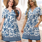 🔥50 % Rabatt – nur für kurze Zeit!👗Neu eingetroffen❣️Lässiges, locker sitzendes Kurzarmkleid für Damen