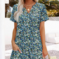 🔥50 % Rabatt – nur für kurze Zeit!👗Neu eingetroffen❣️Lässiges, locker sitzendes Kurzarmkleid für Damen